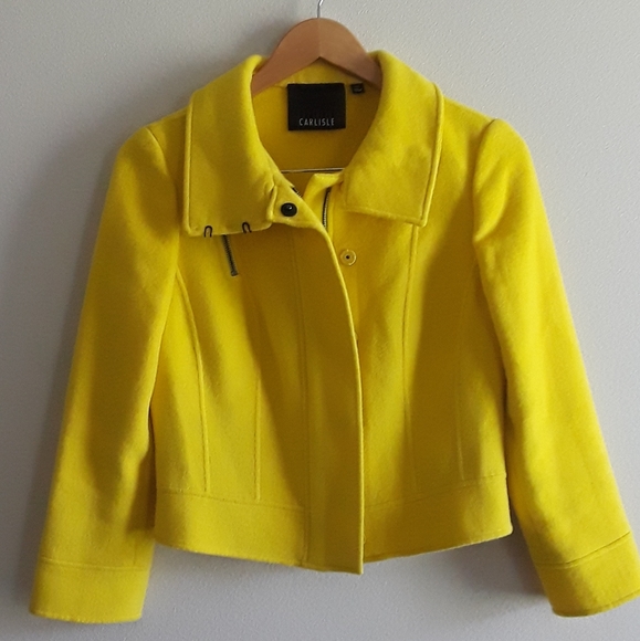 Carlisle Jackets & Blazers - Carlisle Jacket Yellow Wool Moto Style Size 4